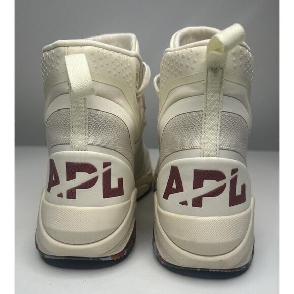 APL Techbloom Defender Sneakers Ivory Nylon Tie High Top Waterproof Women's 10 - Picture 4 of 10